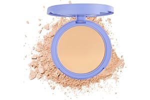 EVVCFEX Polvo facial con control de aceite, mate, liso, resistente al agua, de larga duración, maquillaje facial ligero perfecto para un acabado suave, minimiza las líneas finas y los poros (blanco marfil, 1)