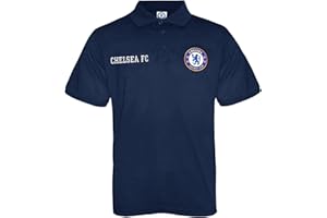 Chelsea FC Boys Polo Shirt Crest Kids Official Football Gift