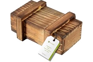 GADGET HERO Drewniane pudełko prezentowe – magiczne pudełko na prezent pieniężny z drewna – pudełko z puzzlami na prezent – gra logiczna IQ – pudełko na puzzle z tajnym schowkiem – tajemnicze pudełko