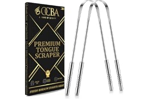 OCBA Tungskrapa för oral hälsa naturlig silver tungrengörare rostfri användning efter tandborste för frisk andedräkt rostfrit