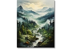 Gutluz Malen nach Zahlen Erwachsene Landschaft - Paint By Numbers Adults Landscape - Malen Nach Zahlen Erwachsene Leinwand Pinsel - Bastelset Erwachsene 40x50cm