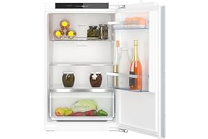 NEFF KI1212FE0, N 50, Einbaukühlschrank, 88 x 56 cm, 136 L Kühlen, Made in Germany, Leise, Sicherheitsglas, FreshSafe Schublade, Eco Air Flow für konstante Innentemperatur, Flachscharnier