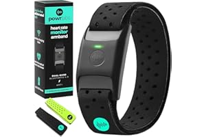 Powr Labs Bluetooth Heart Rate Monitor Armband | ANT Heart Rate Monitor Armband Heart Rate Monitor Bluetooth Wrist Heart Rate Monitor for Polar Wahoo Garmin Peloton Heart Rate Monitor Arm Band Rhythm