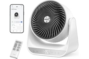 Dreo Smart Whole Room Heater 714S, 60° Vertical & 90° Horizontal 3D Oscillating Heating, 12 ft/s Long-Range Circulator, 3 Heat & 3 Fan Settings, Space Heaters for Indoor Use, Bedroom, Office, White