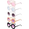 Lunettes de soleil rondes en forme de fleur pour filles