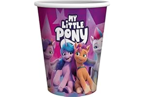 Party Factory `My Little Pony´ 8 Pappbecher 250ml, Einwegbecher, Papierbecher für Kindergeburtstag oder Mottoparty