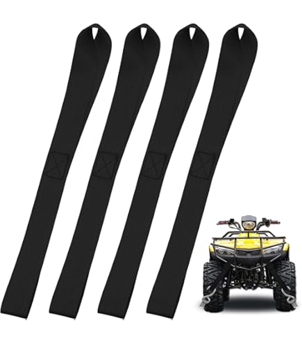 LAN Ensemble D'Arrimage À Cliquet 4 Pièces Sangles D'Arrimage À Cliquet Moto Voiture Boucle