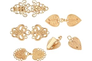 SALBSEVER Clip per maglione vintage, 4 pezzi, in metallo, per cardigan, sciarpe, spille, spille, retrò, mantello retrò, spille, colletto, chiusure per donne, abbigliamento da donna (oro), Acciaio inossidabile