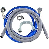 Spares2go Universal Cold Water Fill Long 3.5m Inlet Pipe + 2.5m Drain Hose Extension Kit