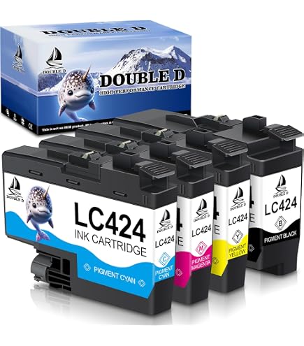 Cartouches D'encre Compatibles Brother LC424 - Pack De 8 (noir + Couleurs), Pour DCP-J1200W Et DCP-J1200WE