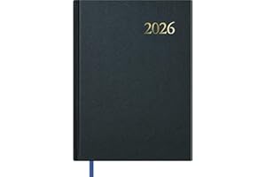 Dohe - Agenda 2026 - Día Página, Tamaño Grande (17x24 cm), Tapa Dura, 12 Meses Enero a Diciembre, Planificador Anual en Español con Marcapáginas - Segovia Negra
