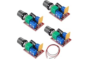 RUNCCI-YUN 4 Pezzi 3v 6v 12v 24v 35v 5A DC Regolatore di Velocità del Motore PWM,Dimmer LED,Modulo Interruttore Regolabile Velocità Interruttore di Controllo della Velocità