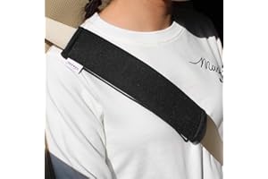 GAMPRO Voiture Protège Ceinture 2 pcs Sécurité Coussin Ceinture Siege Auto Confort Pads Voyage (Noir)
