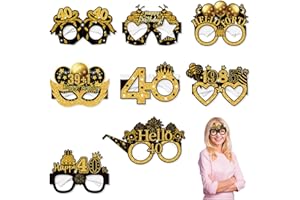 HMCEY 8 pcs Occhiali Festa Compleanno 18 Anni,Gadget Occhiali Di Carta Buon Compleanno,Decorazione Occhialis Happy Birthday Adulti,Occhialis Party Divertenti,Accessori Photo Booth per Donne Uomini