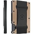The Ridge Wallet For Men, Slim Wallet For Men - Thin as a Rail, Minimalist Aesthetics, Holds up to 12 Cards, RFID Safe, Blocks Chip Readers, Aluminum Wallet With Cash Strap (Forged Carbon)