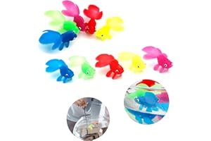 HEMAJI 25 Pezzi Pesci di Plastica Piccoli Pesci Finti Tropicali Pesce Tropicale Figura in Movimentopesci Galleggianti Può Essere Sospeso non Girato Per la Decorazione di Acquari e Otturazioni Gastronomiche