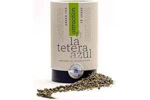 LATETERAZUL LA TETERA AZUL Té Verde Premium Gunpowder Con Hierbabuena. Té Verde Árabe Moruno Marroquí. Bote A Granel De 170 Gramos Para 68 Infusiones.