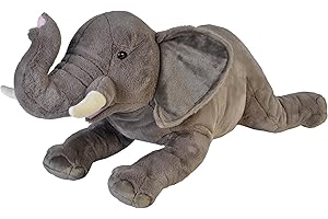 Wild Republic 18076 Republic 19552 Jumbo pluszowy słoń, duża przytulanka, pluszowa zabawka, Cuddlekins, 76 cm