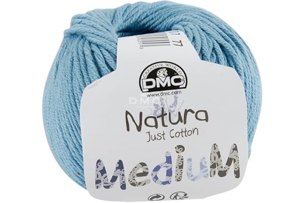 DMC - Natura Médium - Pelote de fil à tricoter et à crocheter | 100% coton - Idéal pour les vêtements | 50 g - 75 m | 27 coloris