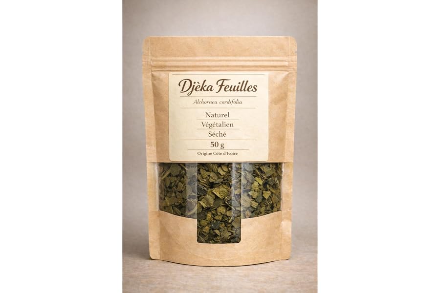 Djeka Feuilles 50g Zippack Naturel, Vegetalien & Seche Origine Cote d’Ivoire Alchornea...