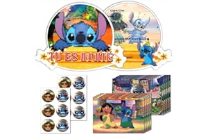 Crunier Carte Invitation Anniversaire Enfant,12 Francais Carte Invitation+12 Enveloppes+12 Autocollants,Invitation pour Anniversaire Fille/Garcon,Invitation Anniversaire,Bal Soirée Fête