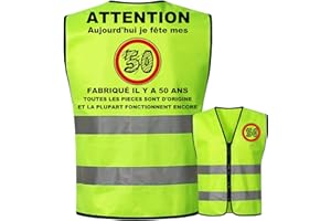 Toctax Cadeau 40/50/60/70 Ans Homme Femme,Idee Cadeau Homme Anniversaire, Gilet d'Anniversaire Humoristique