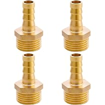 4 Messing-Winkel-Schlauchverbinder – 10 Mm Barb X 1/2 Zoll AG, 90° – Für Wasser, Luft, Kraftstoff & Öl