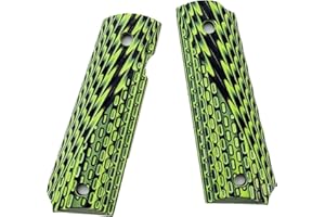 Aibote Pistola de Tamaño Completo G10 1911 Empuñaduras de El Material de Las Manijas EDC de Bricolaje Personalizado se Adapta a la Mayoría Modelos Commander, Standard y Government de 1911