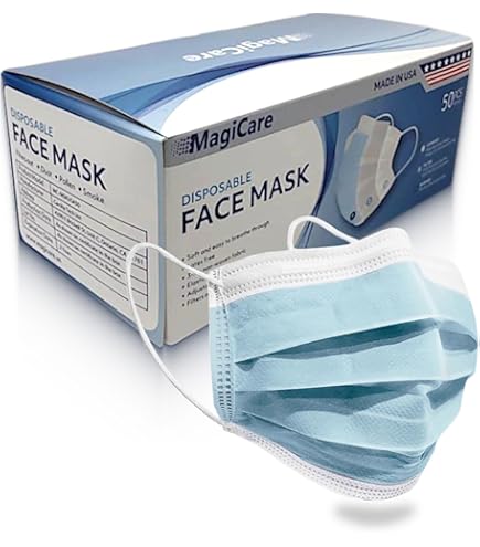 Medtecs Face Mask Disposable - 50/2000 PCS - Comfortable 3 Layer Breathable Mask, The Better Protection And Health Choice - CoverU Adult Mask - 50