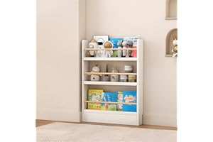 JFOZDM Estanterias para Libros, Libreria Estanteria, Biblioteca Infantil, Mueble Estanteria, Antivuelco/Ahorro de Espacio/fácil de Montar, Estanteria Detrás Puerta para Salon/Dormitorio/Oficina