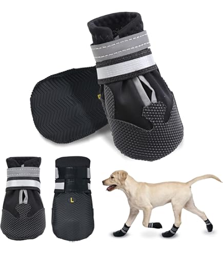 Chaussettes Anti-glisse Pour Chien - 2 Paires Avec Velcro Réglable - Taille Unique Adaptée Petit/moyen/grand - Pour Intérieur Et Extérieur
