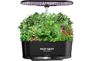 West Kent 15 Pod Indoor Smart Garden Hydroponic Growing System (Black)
