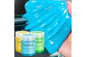 BEDEE Car Cleaning Gel Cleaning Putty: 3 Pack Upgrade Keyboard Cleaner Gel High Efficient Cleaning No Sticky Reusable Hands Dust Cleaning Gel for Car Interior Air Vent Keyboard Camera Printer Calculator