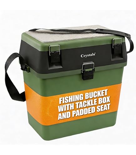 fishingmad tackle seat box New Fishingmad Tackle Seat Box, with Carry Strap and Seat Pad :  Amazon.co.uk: Sports & Outdoors