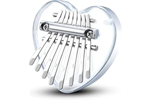 EVERJOYS Mini Kalimba Thumb Piano 8 Keys,Portable Solid Wood Mbira Finger Piano for Kids and Adults,Pocket Musical Gifts for Beginners w/Chain