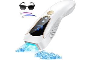 AMINZER 3 en 1 Depiladora de Luz Pulsada IPL con Función de Enfriamiento,HR/RA/SC,9 Nivel de Energía,999.990 Luz Pulsada,Depiladora Láser Indoloro para Piernas,Bikini, Axilas, Cara, Cuerpo