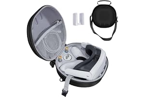 JDDWIN Hard Carrying Case Compatible with Meta Oculus Quest 3, VR Gaming Headset and Touch Controllers Accessories Carrying Case, Suitable for Travel and Home Storage Bag, black
