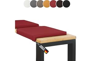 ‎LYCCE Lycce Bankauflage Klemmkissen 1 Leiste, Sitzkissen Kunstleder rot, Banktiefe ab 35 cm