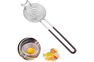 Äggavskiljare i rostfritt stål, utökat handtag, äggula, separator, ägg, äggula, vit avdelare, enkel förvaring för kök, bakver