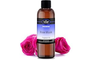AUTHENTIC OIL CO Rose Musk Fragrance Oils For Candle Making - Fragrance Oil For Wax Melts, Reed Diffuser, Oil Burner, Soap Making, Candle Oil Scents, Bath Bombs, Potpourri, Perfume Scents - Vegan & UK Made - 100ml