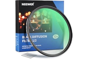 NEEWER 52 mm Black Diffusion 1/2 filtr mgły filtr z efektem kinowym, ultracienki, wodoodporny, odporny na zarysowania, szkło optyczne HD, 30 warstw nanopowłoków do fotografii wideo/vlogów/portretów