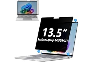 MEGOO Protector de pantalla de privacidad para Surface Laptop 6/5/4/3/2/1 de 13.5 pulgadas, antiespía, antirreflejos, luz azul y bloqueo UV, nano tecnología magnética, diseño extraíble