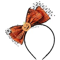 EXCEART Halloween Stirnband Mit Schädel & Kürbis - Haarreif Für Damen, Karneval & Cosplay (22 Cm)