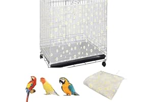 YANMUCY Copertura Universale per Gabbia per Uccelli con Gabbia per Uccelli con Coulisse Regolabile acchiappa Semi Catcher Copertura per pappagalli e Uccelli, 300 x 40 cm