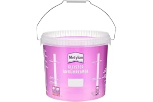 Metylan Tapeziereimer, 10 Liter Fassungsvermögen, einfaches Anrühren durch Skala, transparent, 1 Eimer (Stück)