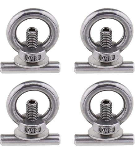 Efuturetime 6 Adaptateurs T-Track M8-30mm Acier Inox - Boulons Coulissants Pour Barre De Toit Voiture