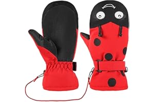‎LOVMEAD LOVMEAD Skihandschuhe Kinder Winter Fäustlinge Handschuhe Jungen Mädchen 1-10 Jahre Warm wasserdichte Winddichte Handschuhe Kleinkind für Schnee Snowboarden Skifahren Laufen Radfahren