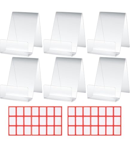 EPOSGEAR Small Wide Plastic Acrylic Perspex Book Plate Retail Display Stand Holder - Perfect For Schools, Nurseries, Libraries Etc (Raspberry Sherbet - View #11