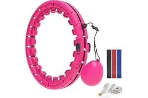 ‎AGOKUD AgoKud Smart Hula Fitness Hoop Übung mit Zähler、Schwerkraft Ball, 16 Abschnitt einstellbar abnehmbar 360°Wrap-Around-Massage Hoola Reifen Hoop für Gewichtsverlust Erwachsene Kinder abnehmen Anfänger