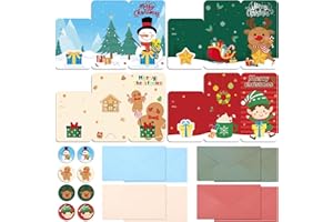 YOOSSO 8 Pack Christmas Wallets for Money with Envelop, Money Wallets Christmas Greeting Cards Pack for Greeting Cards, Coupons, Business Cards and Greetings